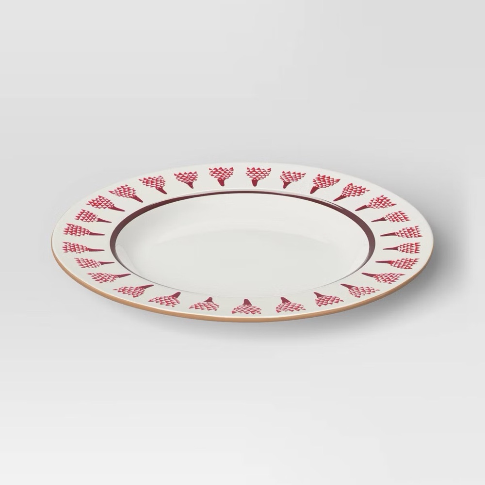 10.75" nwt Stoneware Floral Dinner Plate - Threshold